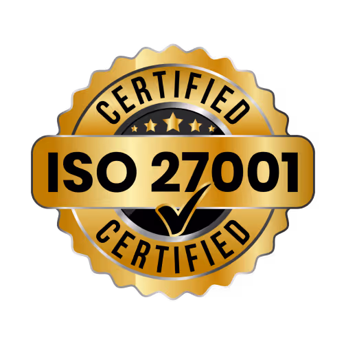 ISO 27001 certification badge