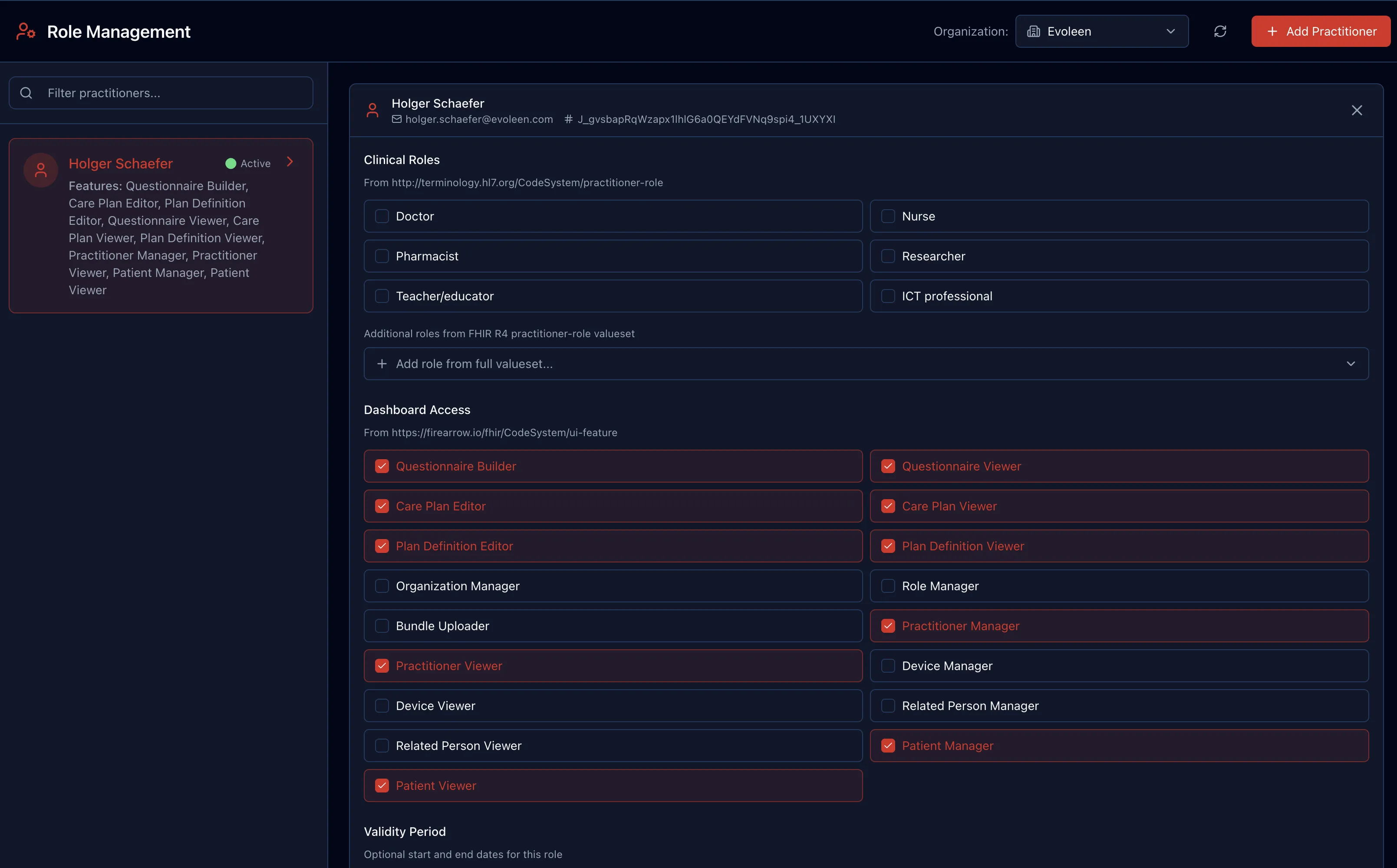 Fire Arrow Clinical Timeline view